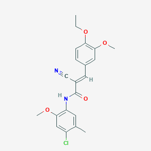 (E)-N-(4-chloro-2-methoxy-5-methylphenyl)-2-cyano-3-(4-ethoxy-3-methoxyphenyl)prop-2-enamide