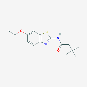 molecular formula C15H20N2O2S B239635 N-(6-ethoxy-1,3-benzothiazol-2-yl)-3,3-dimethylbutanamide 