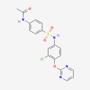 N-(4-((3-Chloro-4-(2-pyrimidinyloxy)anilino)sulfonyl)phenyl)acetamide