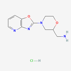 [(4-[1,3]Oxazolo[4,5-b]pyridin-2-ylmorpholin-2-yl)methyl]amine hydrochloride