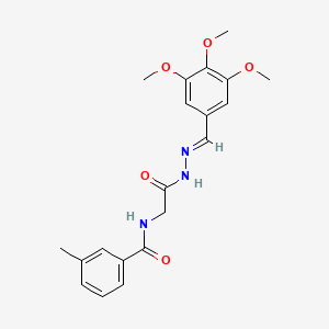 3-Methyl-N-(2-oxo-2-(2-(3,4,5-trimethoxybenzylidene)hydrazino)ethyl)benzamide