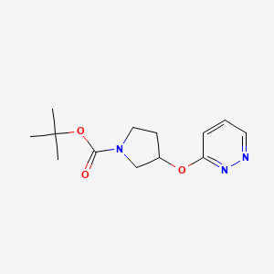 molecular formula C13H19N3O3 B2396368 Tert-butyl 3-(pyridazin-3-yloxy)pyrrolidine-1-carboxylate CAS No. 1705875-66-6