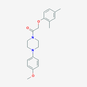 molecular formula C21H26N2O3 B239637 2-(2,4-Dimethylphenoxy)-1-[4-(4-methoxyphenyl)piperazin-1-yl]ethanone 