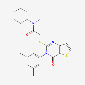N-cyclohexyl-2-{[3-(3,5-dimethylphenyl)-4-oxo-3,4-dihydrothieno[3,2-d]pyrimidin-2-yl]sulfanyl}-N-methylacetamide
