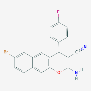 2-amino-7-bromo-4-(4-fluorophenyl)-4H-benzo[g]chromene-3-carbonitrile