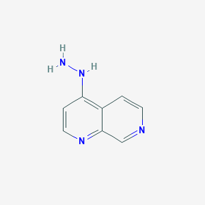 molecular formula C8H8N4 B2396373 4-Hydrazinyl-1,7-naphthyridine CAS No. 99584-25-5