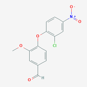4-(2-Chloro-4-nitrophenoxy)-3-methoxybenzaldehyde