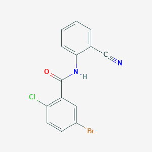 molecular formula C14H8BrClN2O B239638 5-bromo-2-chloro-N-(2-cyanophenyl)benzamide 