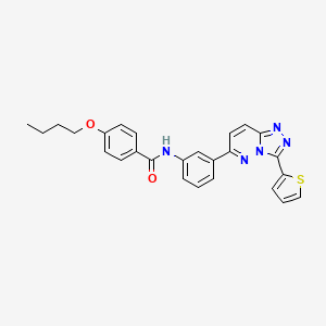 4-butoxy-N-(3-(3-(thiophen-2-yl)-[1,2,4]triazolo[4,3-b]pyridazin-6-yl)phenyl)benzamide