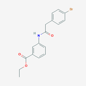 molecular formula C17H16BrNO3 B239639 Ethyl 3-{[(4-bromophenyl)acetyl]amino}benzoate 