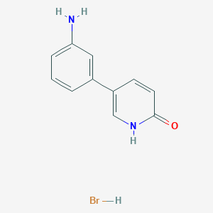 molecular formula C11H11BrN2O B2396396 5-(3-Aminophenyl)pyridin-2-ol hydrobromide CAS No. 2172594-96-4