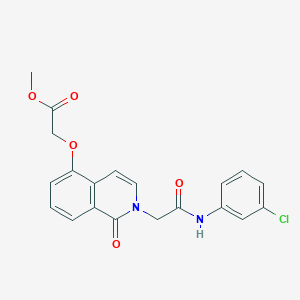 Methyl 2-[2-[2-(3-chloroanilino)-2-oxoethyl]-1-oxoisoquinolin-5-yl]oxyacetate