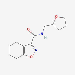 molecular formula C13H18N2O3 B2396408 N-((tetrahydrofuran-2-yl)methyl)-4,5,6,7-tetrahydrobenzo[d]isoxazole-3-carboxamide CAS No. 2196213-48-4