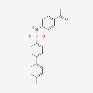 molecular formula C21H19NO3S B2396414 N-(4-乙酰苯基)-4'-甲基-[1,1'-联苯]-4-磺酰胺 CAS No. 670272-71-6