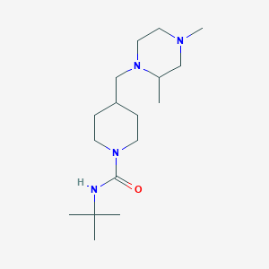 molecular formula C17H34N4O B2396420 N-TERT-BUTIL-4-[(2,4-DIMETILPIPERAZIN-1-IL)METIL]PIPERIDINA-1-CARBOXAMIDA CAS No. 1421450-84-1