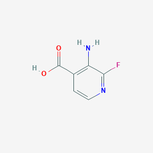 molecular formula C6H5FN2O2 B2396425 3-氨基-2-氟吡啶-4-羧酸 CAS No. 1269290-89-2