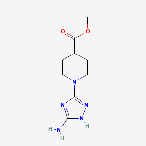 Methyl 1-(5-amino-1H-1,2,4-triazol-3-yl)piperidine-4-carboxylate