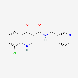 8-chloro-4-hydroxy-N-(pyridin-3-ylmethyl)quinoline-3-carboxamide