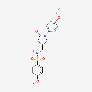 molecular formula C20H24N2O5S B2396444 N-((1-(4-乙氧苯基)-5-氧代吡咯烷-3-基)甲基)-4-甲氧基苯磺酰胺 CAS No. 955255-08-0
