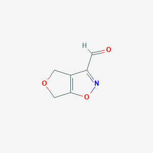 molecular formula C6H5NO3 B2396445 4,6-Dihydrofuro[3,4-d][1,2]oxazole-3-carbaldehyde CAS No. 1545291-61-9