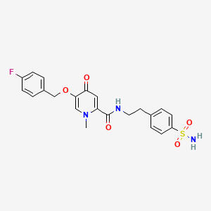 5-((4-fluorobenzyl)oxy)-1-methyl-4-oxo-N-(4-sulfamoylphenethyl)-1,4-dihydropyridine-2-carboxamide