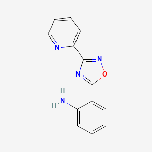 molecular formula C13H10N4O B2396463 2-[3-(Pyridin-2-yl)-1,2,4-oxadiazol-5-yl]aniline CAS No. 327056-43-9
