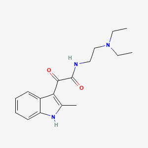 molecular formula C17H23N3O2 B2396464 N-(2-(diethylamino)ethyl)-2-(2-methyl-1H-indol-3-yl)-2-oxoacetamide CAS No. 852368-74-2