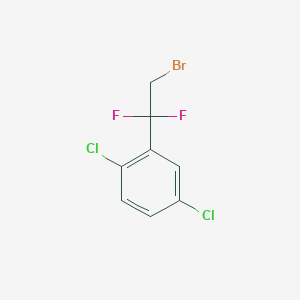 molecular formula C8H5BrCl2F2 B2396467 1-(2-Bromo-1,1-difluoroethyl)-2,5-dichlorobenzene CAS No. 1447671-90-0