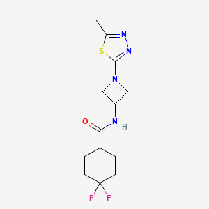 4,4-Difluoro-N-[1-(5-methyl-1,3,4-thiadiazol-2-yl)azetidin-3-yl]cyclohexane-1-carboxamide