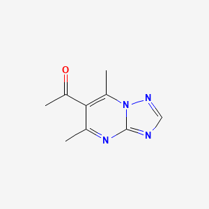 molecular formula C9H10N4O B2396484 1-{5,7-Dimethyl-[1,2,4]triazolo[1,5-a]pyrimidin-6-yl}ethan-1-one CAS No. 907971-17-9
