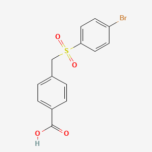 molecular formula C14H11BrO4S B2396485 4-{[(4-Bromophenyl)sulfonyl]methyl}benzoic acid CAS No. 110046-40-7