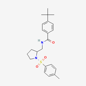 molecular formula C23H30N2O3S B2396490 4-(tert-butyl)-N-((1-tosylpyrrolidin-2-yl)methyl)benzamide CAS No. 896277-31-9