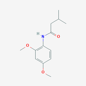 molecular formula C13H19NO3 B239650 N-(2,4-dimethoxyphenyl)-3-methylbutanamide 