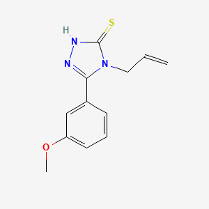 molecular formula C12H13N3OS B2396500 4-allyl-5-(3-methoxyphenyl)-4H-1,2,4-triazole-3-thiol CAS No. 348593-63-5