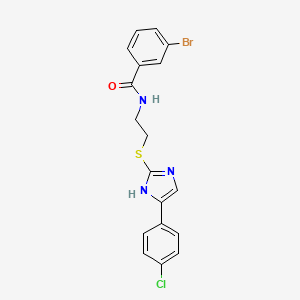 3-bromo-N-(2-((5-(4-chlorophenyl)-1H-imidazol-2-yl)thio)ethyl)benzamide