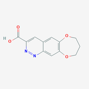 molecular formula C12H10N2O4 B2396506 7H,8H,9H-[1,4]dioxepino[2,3-g]cinnoline-3-carboxylic acid CAS No. 929972-01-0