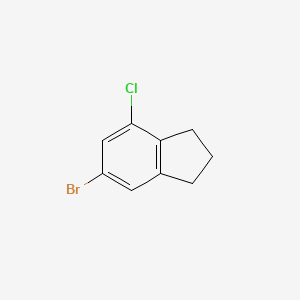 molecular formula C9H8BrCl B2396507 6-Bromo-4-chloro-2,3-dihydro-1H-indene CAS No. 1781866-93-0
