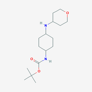 molecular formula C16H30N2O3 B2396509 叔丁基 (1R*,4R*)-4-(四氢-2H-吡喃-4-基氨基)-环己基氨基甲酸酯 CAS No. 1228947-20-3
