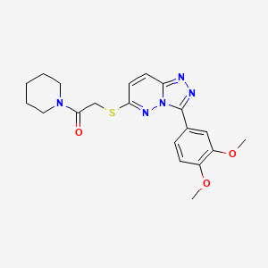 2-((3-(3,4-Dimethoxyphenyl)-[1,2,4]triazolo[4,3-b]pyridazin-6-yl)thio)-1-(piperidin-1-yl)ethanone