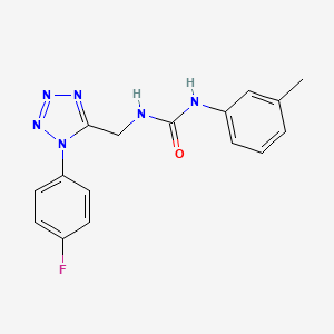 1-((1-(4-fluorophenyl)-1H-tetrazol-5-yl)methyl)-3-(m-tolyl)urea