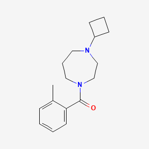 molecular formula C17H24N2O B2396525 (4-Cyclobutyl-1,4-diazepan-1-yl)(o-tolyl)methanone CAS No. 2177060-69-2