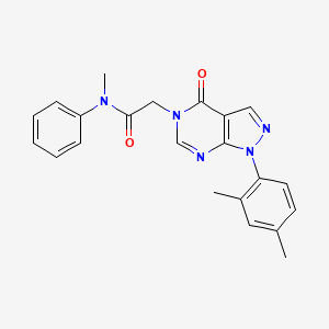 2-[1-(2,4-dimethylphenyl)-4-oxopyrazolo[3,4-d]pyrimidin-5-yl]-N-methyl-N-phenylacetamide