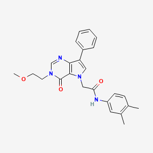 N-(3,4-dimethylphenyl)-2-[3-(2-methoxyethyl)-4-oxo-7-phenyl-3,4-dihydro-5H-pyrrolo[3,2-d]pyrimidin-5-yl]acetamide