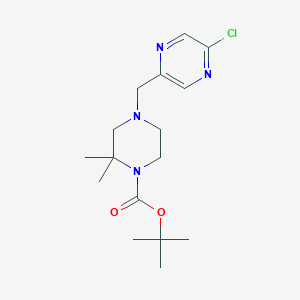 Tert-butyl 4-[(5-chloropyrazin-2-yl)methyl]-2,2-dimethylpiperazine-1-carboxylate