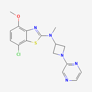 7-Chloro-4-methoxy-N-methyl-N-(1-pyrazin-2-ylazetidin-3-yl)-1,3-benzothiazol-2-amine