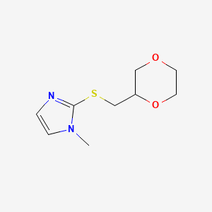 2-(1,4-Dioxan-2-ylmethylsulfanyl)-1-methylimidazole