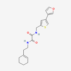 molecular formula C19H22N2O3S B2396558 N-[2-(Cyclohexen-1-yl)ethyl]-N'-[[4-(furan-3-yl)thiophen-2-yl]methyl]oxamide CAS No. 2380068-47-1