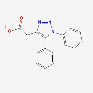 molecular formula C16H13N3O2 B2396560 2-(1,5-Diphenyl-1H-1,2,3-triazol-4-yl)acetic acid CAS No. 1267439-54-2