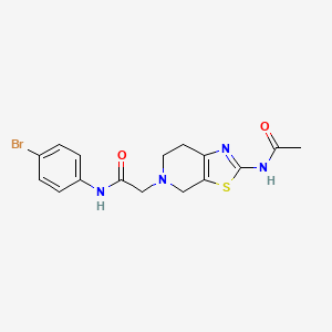 2-(2-acetamido-6,7-dihydrothiazolo[5,4-c]pyridin-5(4H)-yl)-N-(4-bromophenyl)acetamide