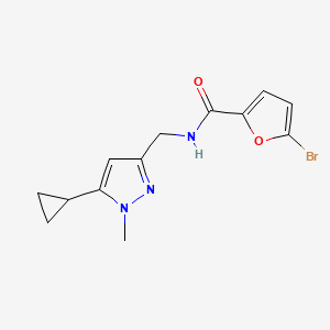 5-bromo-N-((5-cyclopropyl-1-methyl-1H-pyrazol-3-yl)methyl)furan-2-carboxamide
